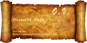 Oszwald Vajk névjegykártya